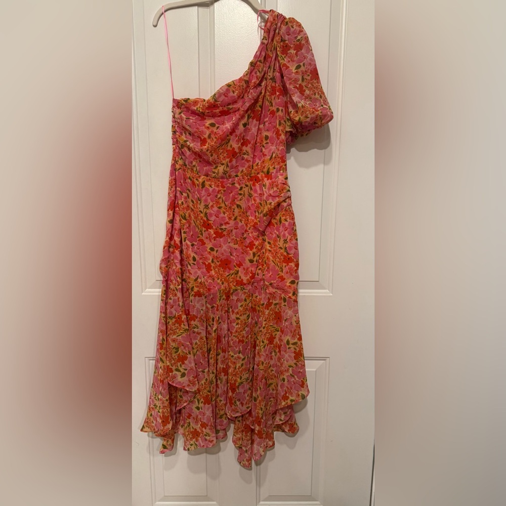 ASTR the label Floral Pink and Orange Dress